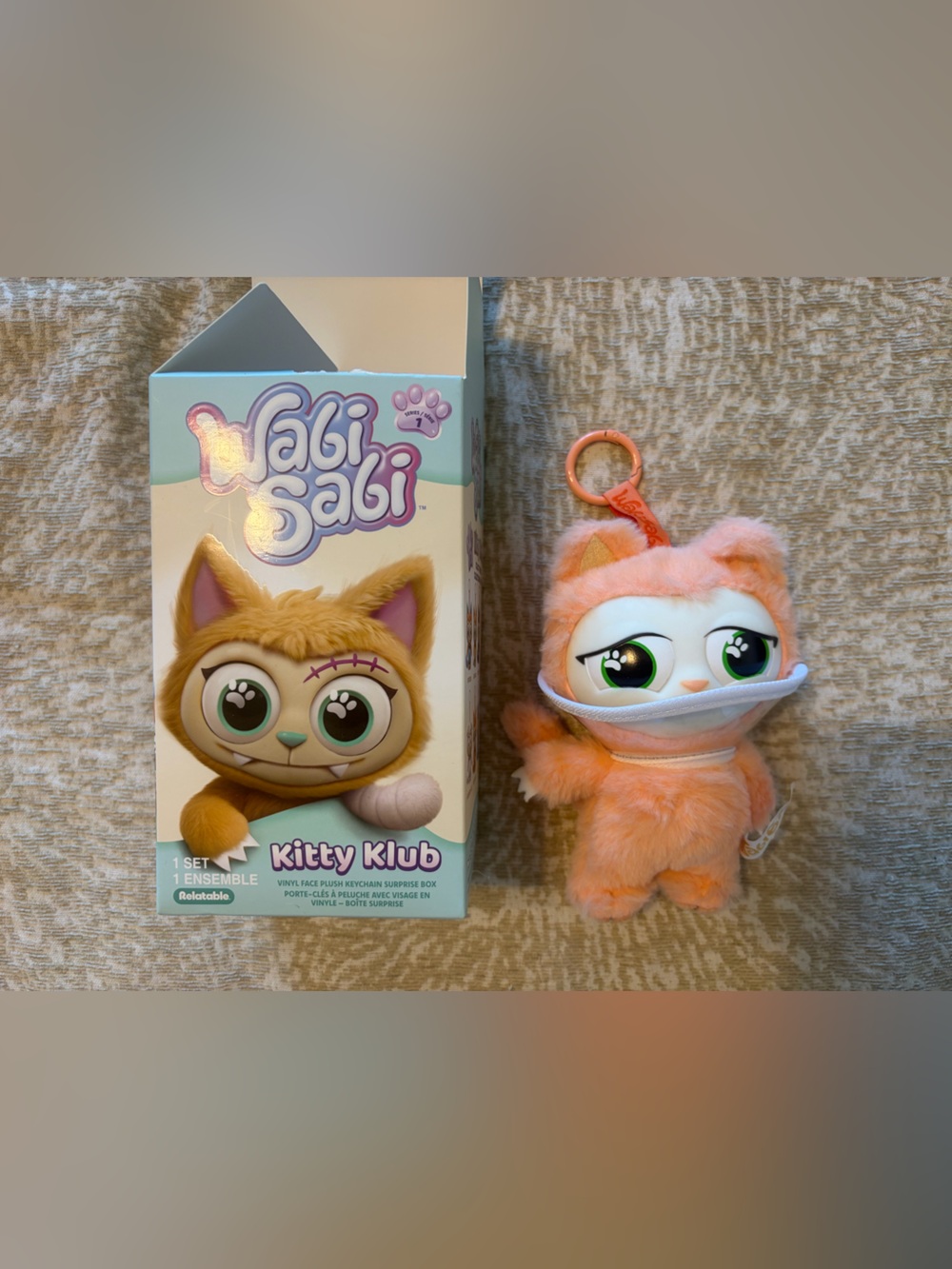 Wabi Sabi Kitty Klub “Nine Lives” Interactive Plush Keychain